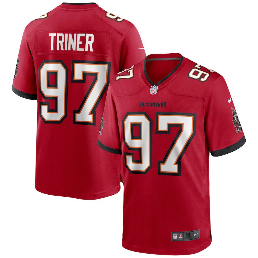 Men Tampa Bay Buccaneers #97 Zach Triner Nike Red Game NFL Jersey->tampa bay buccaneers->NFL Jersey